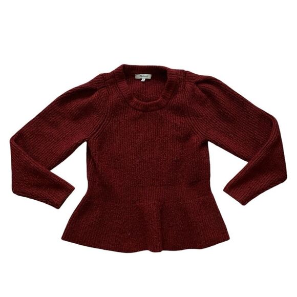 Madewell Peplum Pullover Sweater Size Small - Picture 3 of 5